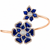 Royal Sapphire Floral Diamond Bangle