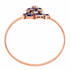 Royal Sapphire Floral Diamond Bangle