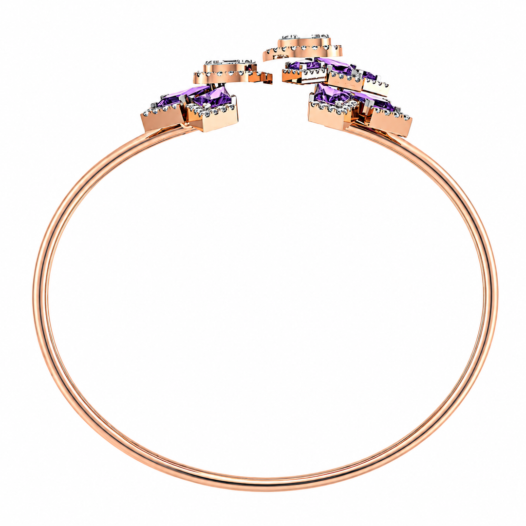 Amethyst Blossom Diamond Luxe Bracelet