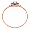 Royal Sapphire Blossom Diamond Bangle