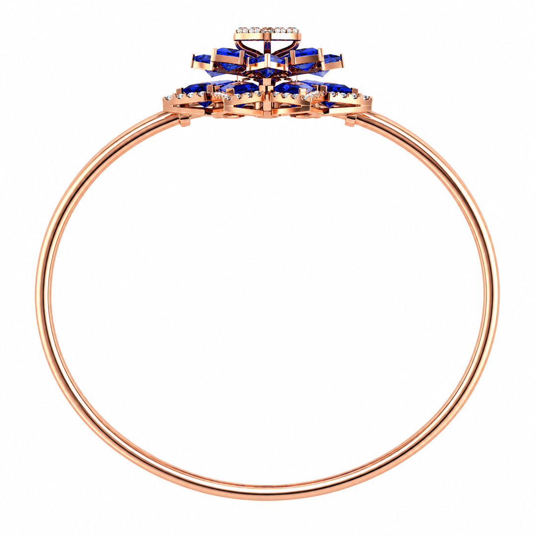 Royal Sapphire Blossom Diamond Bracelet