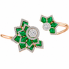Emerald Blossom Diamond Luxe Bangle