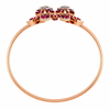 Ruby Blossom Diamond Open Bangle