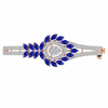 Royal Sapphire Leaf Diamond Bangle