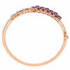 Amethyst Leaf Diamond Luxe Bangle