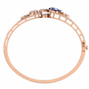 Royal Sapphire Heart Diamond Bangle