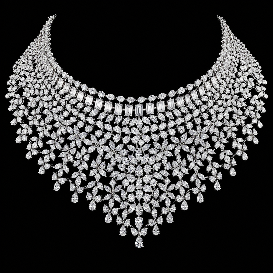 Royal Crystal Bridal Choker Necklace