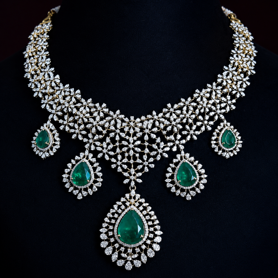 Emerald Bloom Luxury Necklace