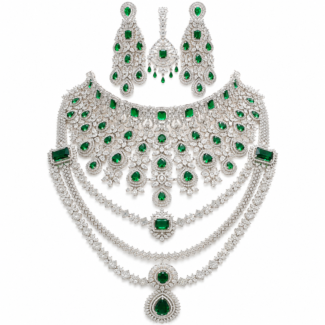 Royal Emerald Bridal Jewelry Set