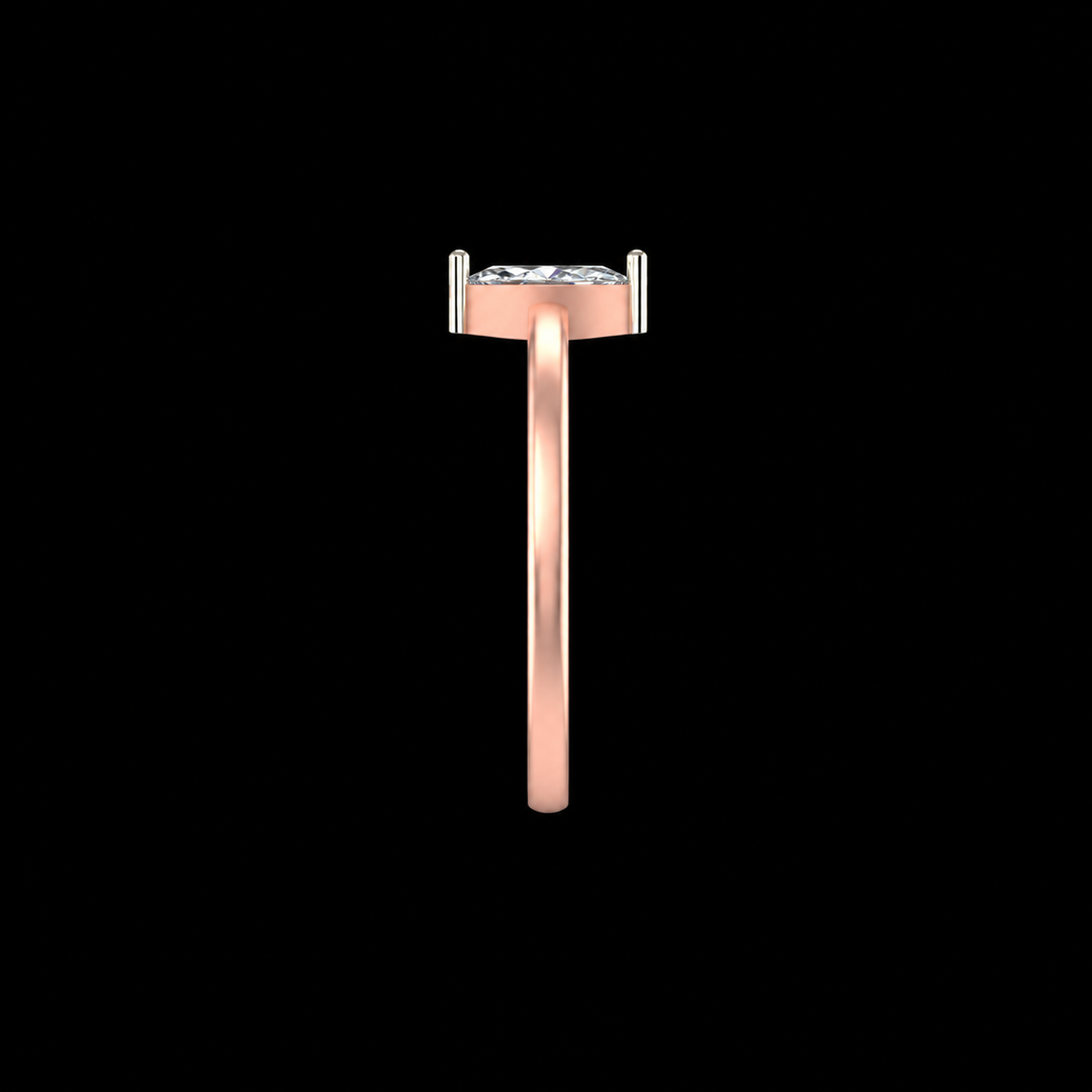 Rose Gold Marquise Solitaire Ring