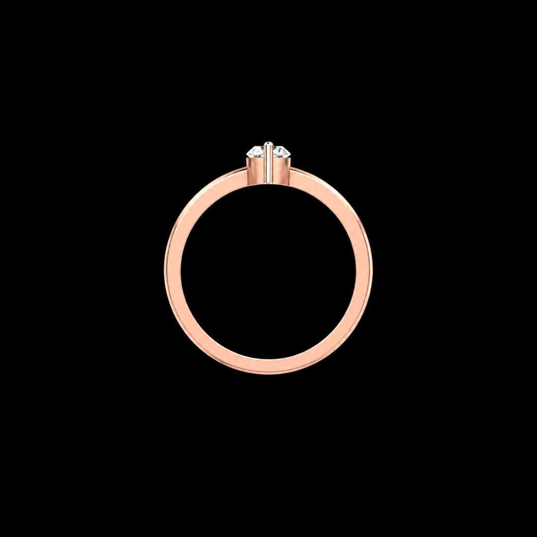 Rose Gold Marquise Solitaire Ring
