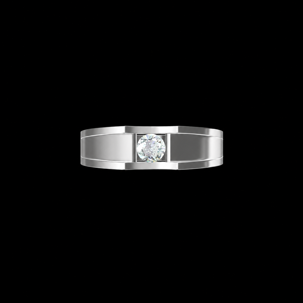 Small cylindrical container with a black lid on a white background