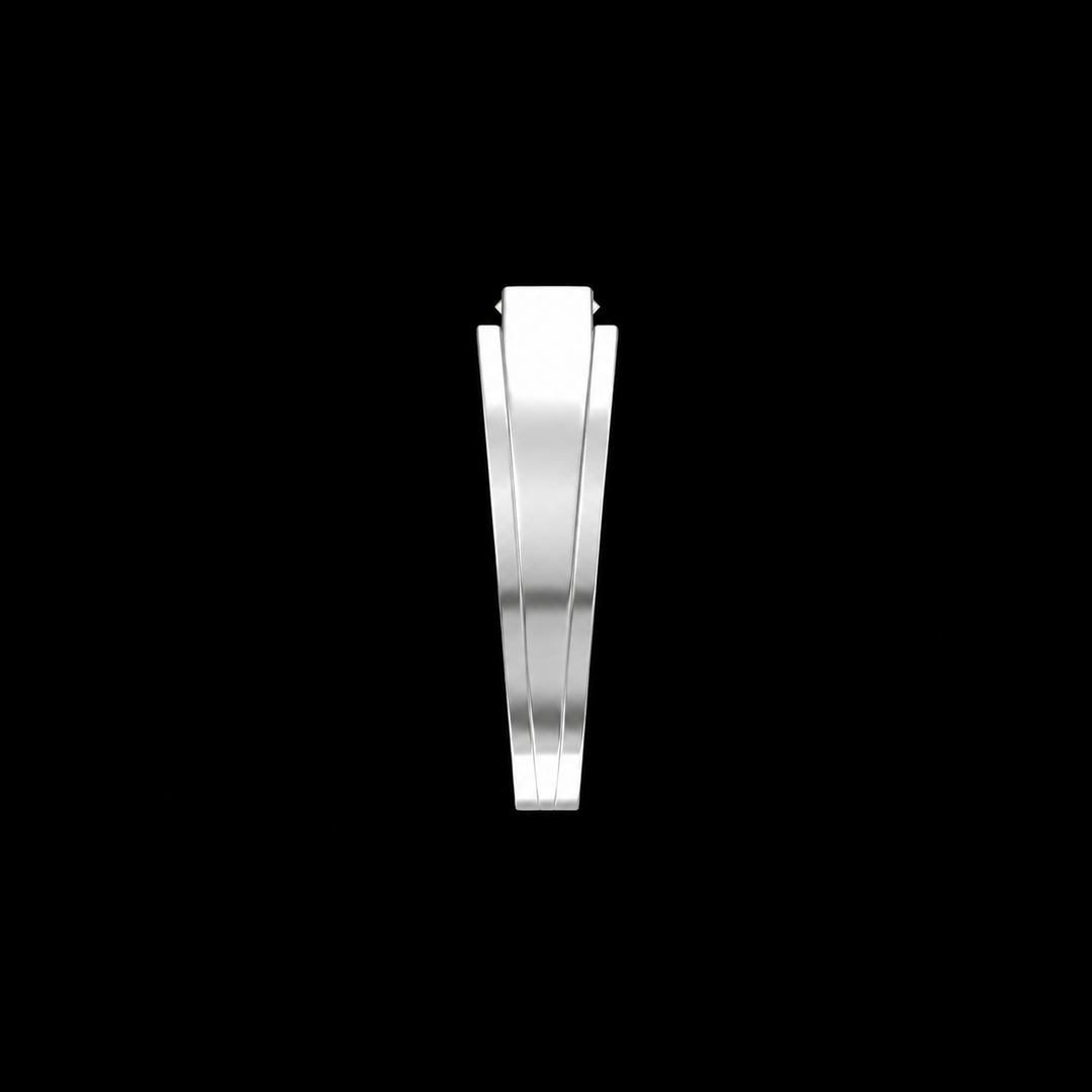 Silver bracelet on a black background