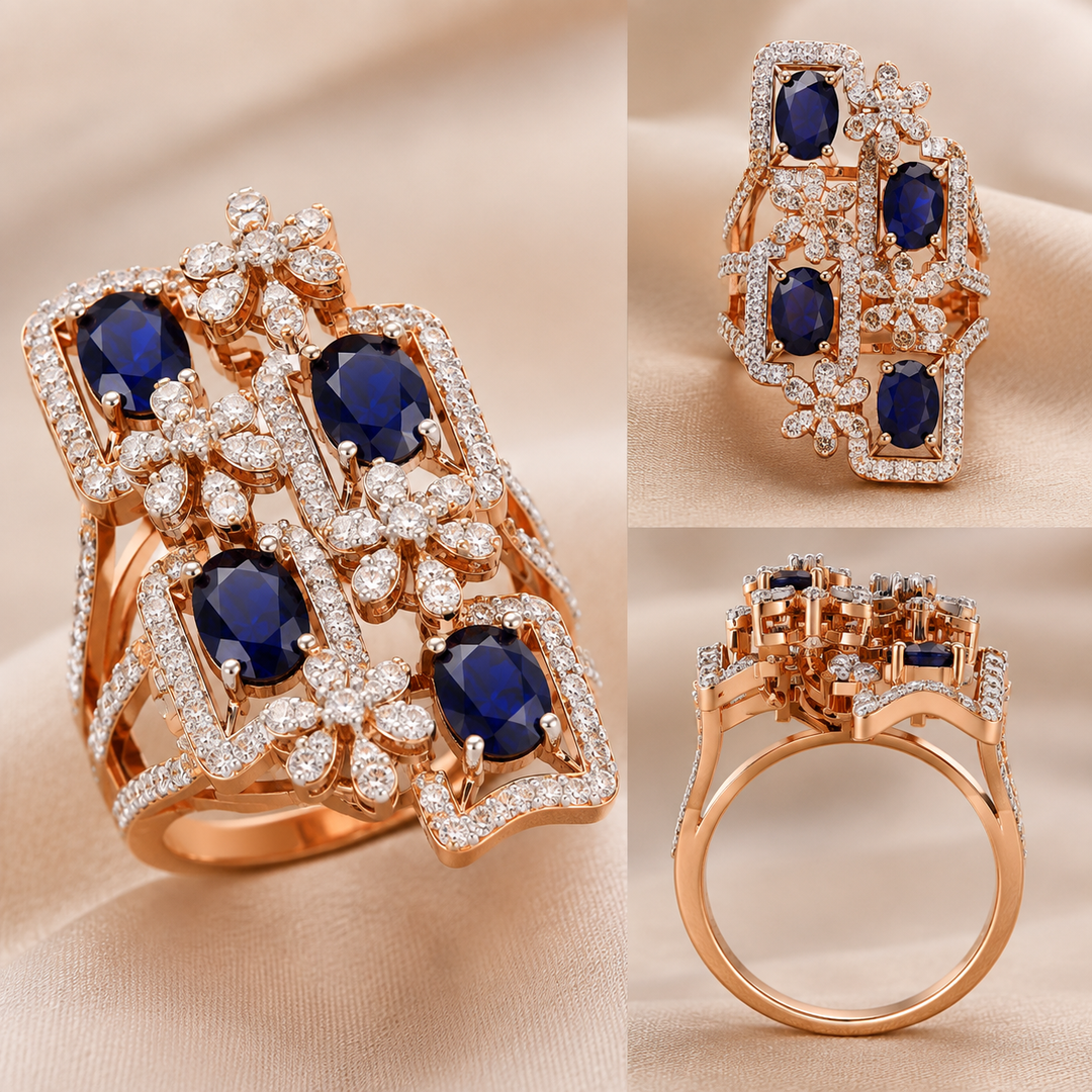 Royal Sapphire Bloom Ring