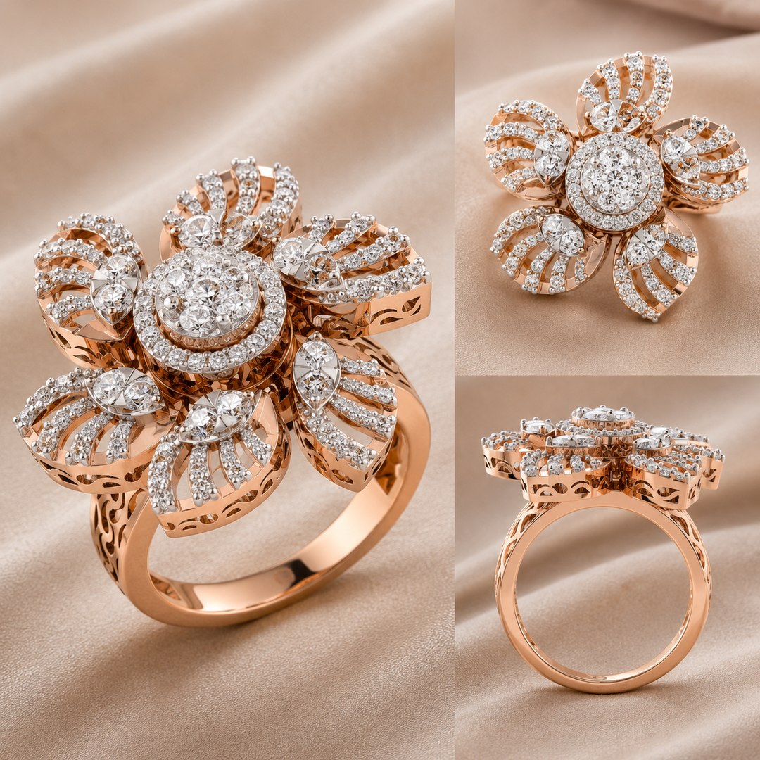 Radiant Petal Diamond Ring