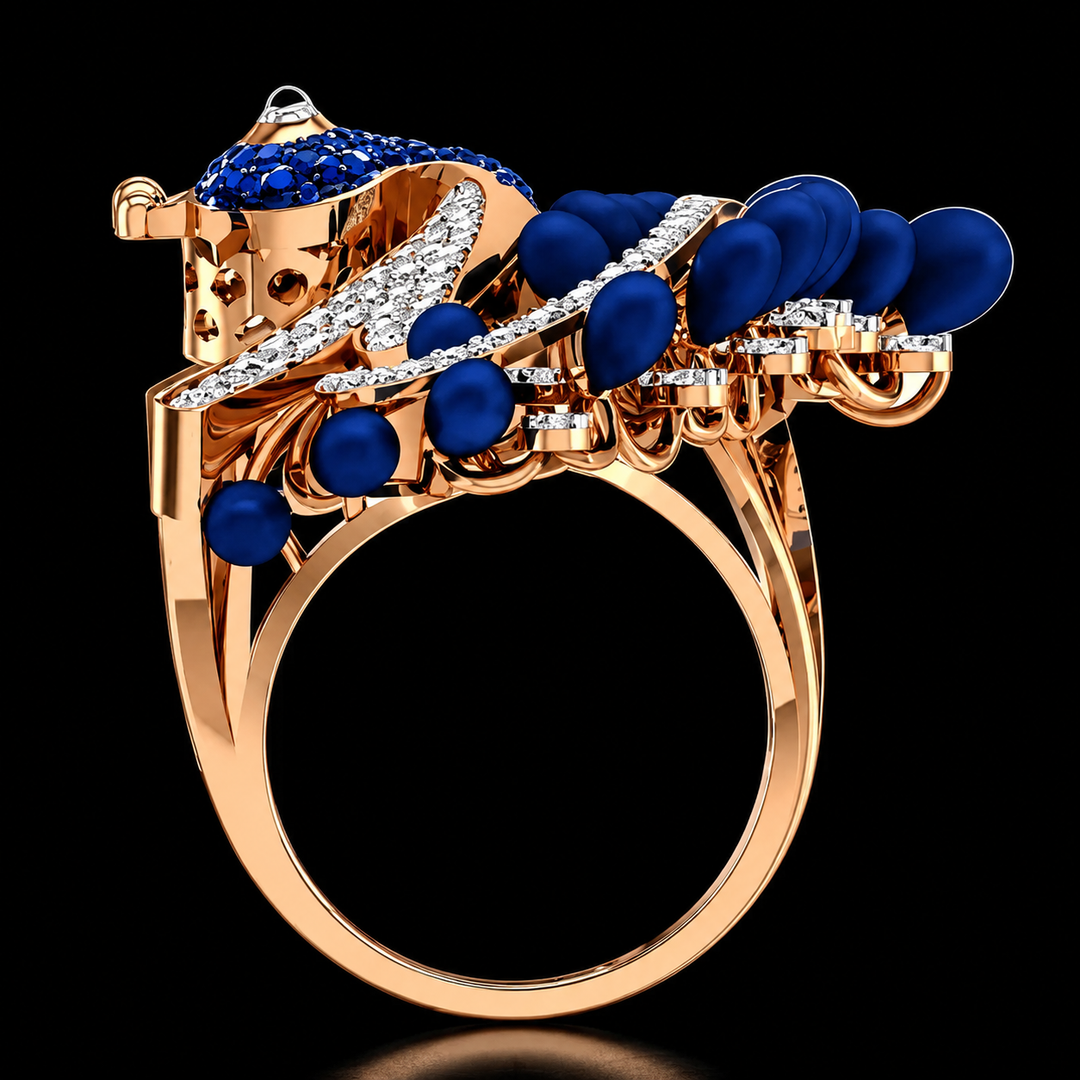 Royal Peacock Diamond Ring