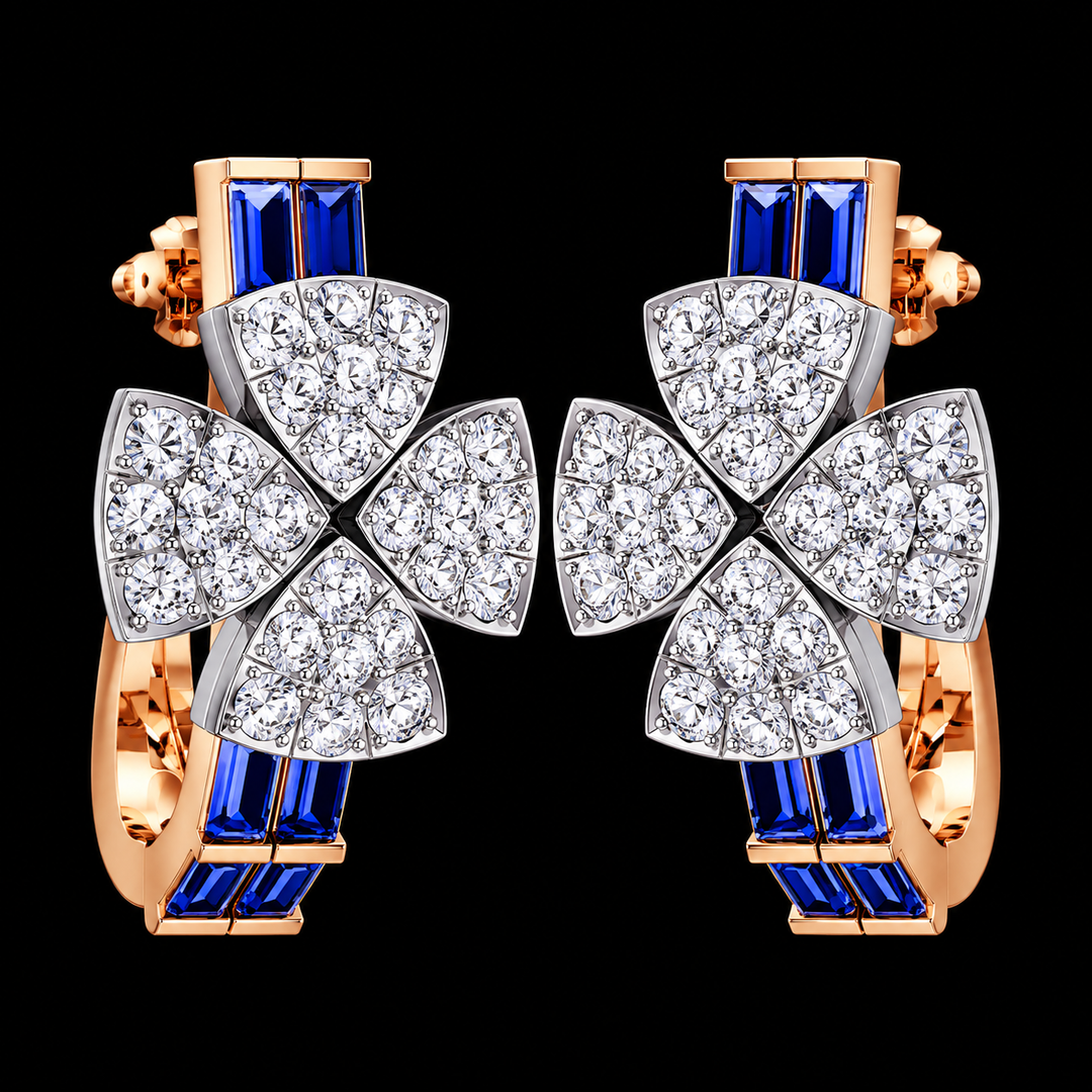 Floral Diamond Designer Earrings